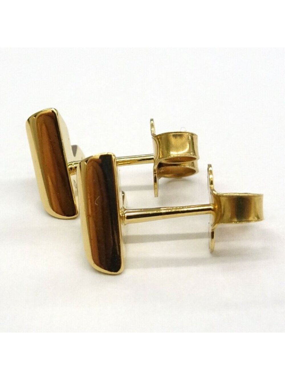 Louis Vuitton Earrings Essential V Metal GP Gold GD Accessories - Picture 2 of 10